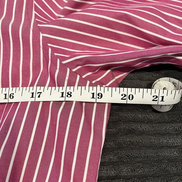 L.L. Bean Women's Striped Dark Fuchsia Long Sleeve Size XS 100% Cotton - Picture 4 of 8
